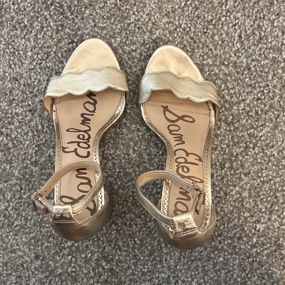 Sam Edelman Metallic Gold Heels